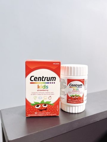 Centrum kids strawberry multivitamin & minerals tổng hợp vitamin cho trẻ từ 4 tuổi (03/26)