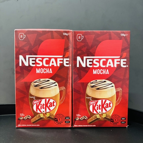 Nescafe Mocha kitkat cà phê hòa tan kết hợp cà phê mocha và socola kitkat 136g 8 gói (03/26)