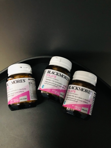 Blackmores Folate 500mcg bổ sung axit folic, giúp ngăn ngừa các khuyết tật thai nhi 90v (08/27)