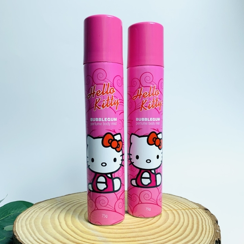 Hello Kitty Bubblegum Body Mist Spray Xịt thơm toàn thân cho bé mùi kẹo cao su ngọt 75g