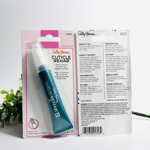 Sally Hansen Cuticle Rehab Nail Treatment dưỡng da quanh móng, giảm gãy móng 8.8 ml