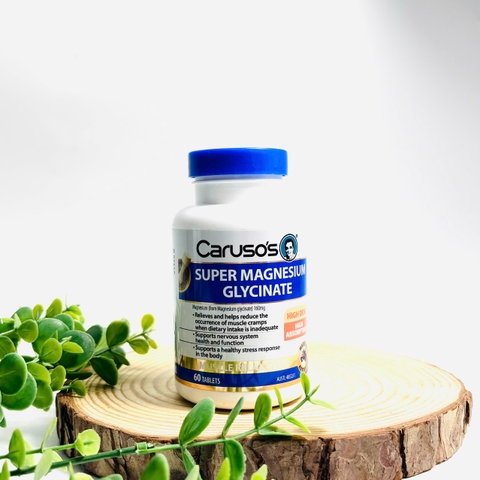 Caruso's Super Magnesium Glycinate viên uống bổ sung Magie khả năng hấp thụ cao 60v (10/28)