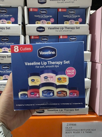 Vaseline Lip Therapy Set Cuties set son dưỡng môi mini 8 x 7g