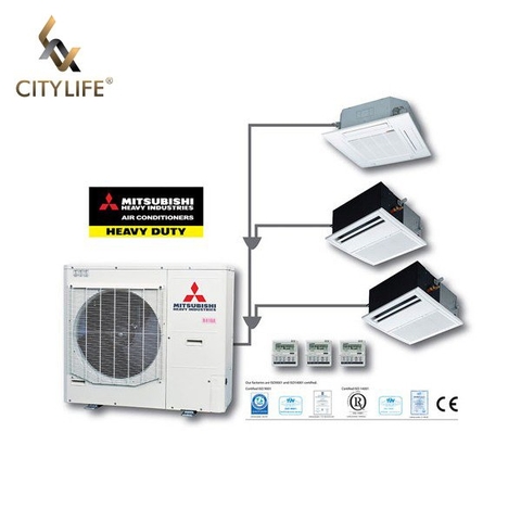 Combo điều hòa cho căn hộ 2 phòng ngủ: Hệ Mini KX: PK & 2 PN âm trần Cassette