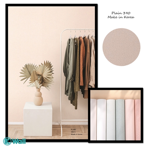 Giấy dán tường vân vải 390 Plain
