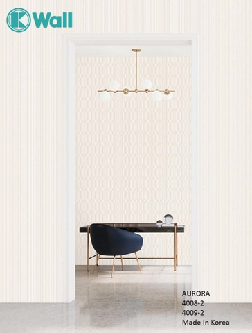 Giấy dán tường vân dọc Hàn Quốc Aurora 4009