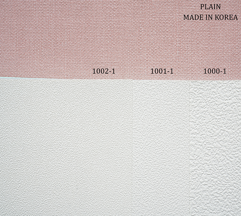 Giấy dán tường màu trắng nhập khẩu Hàn Quốc Plain 1000-2