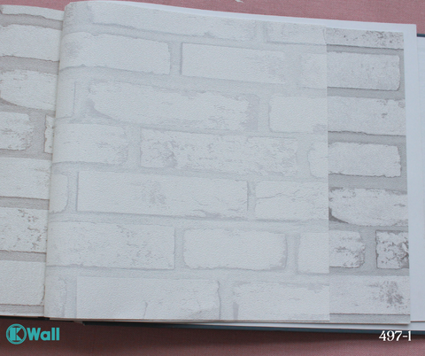 Giấy dán tường giả gạch Hàn Quốc Basic+ 497-1