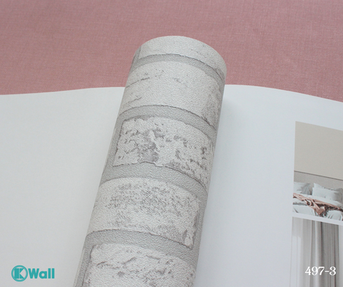 Giấy dán tường giả gạch Hàn Quốc Basic+ 497-3