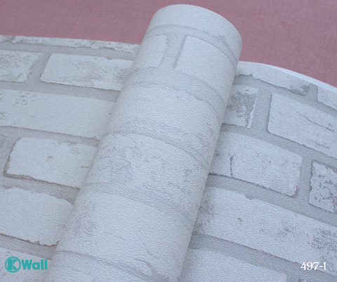 Giấy dán tường giả gạch Hàn Quốc Basic+ 497-1