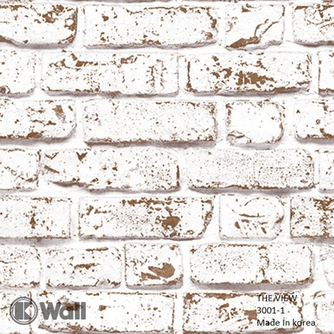 Giấy dán tường giả gạch The View 3001