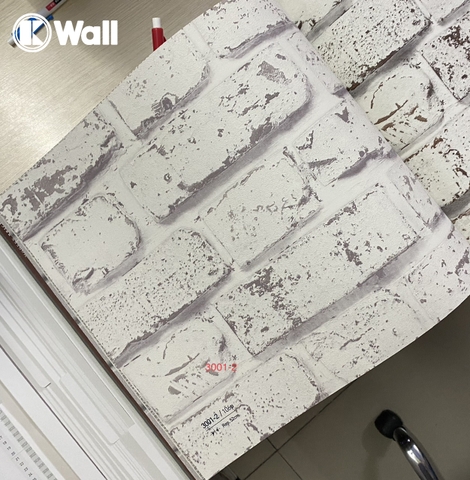 Giấy dán tường giả gạch The View 3001