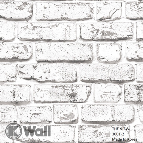 Giấy dán tường giả gạch The View 3001