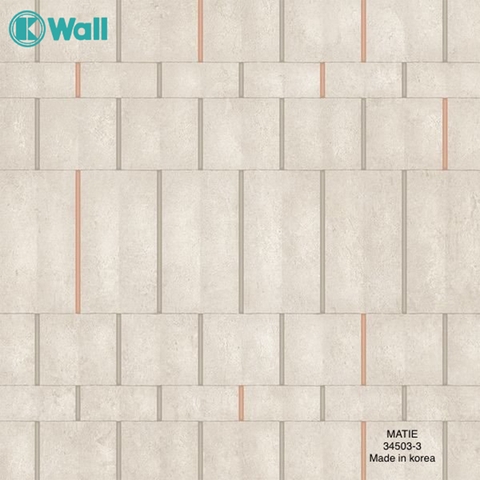 Giấy dán tường vân dọc phòng khách Hàn Quốc Matie 34503