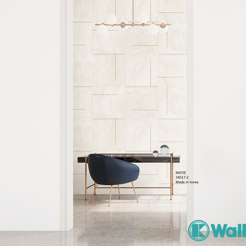 Giấy dán tường vân kẻ Hàn Quốc Matie 34517