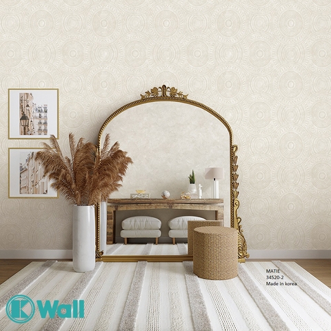 Giấy dán tường phòng khách Hàn Quốc Matie 34520