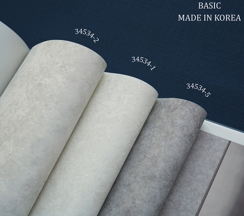 Giấy dán tường một màu Hàn Quốc Basic+ 34534-1