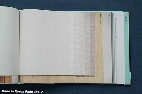 Giấy dán tường trắng nhập khẩu Hàn Quốc Plain 384