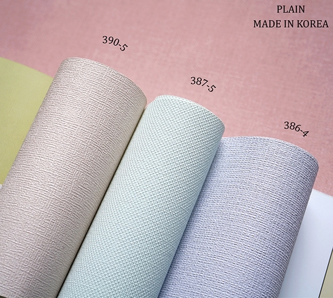 Giấy dán tường vân vải nhập khẩu Hàn Quốc Plain – 387