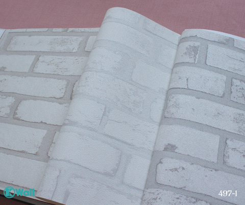 Giấy dán tường giả gạch Hàn Quốc Basic+ 497-1