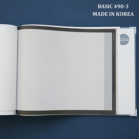 Giấy dán tường một màu Hàn Quốc Basic+ 490-3