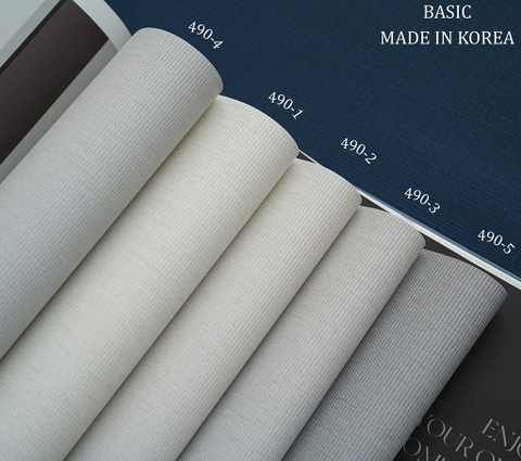 Giấy dán tường một màu Hàn Quốc Basic+ 490-1