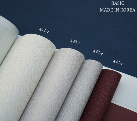 Giấy dán tường một màu Hàn Quốc Basic+ 493-1