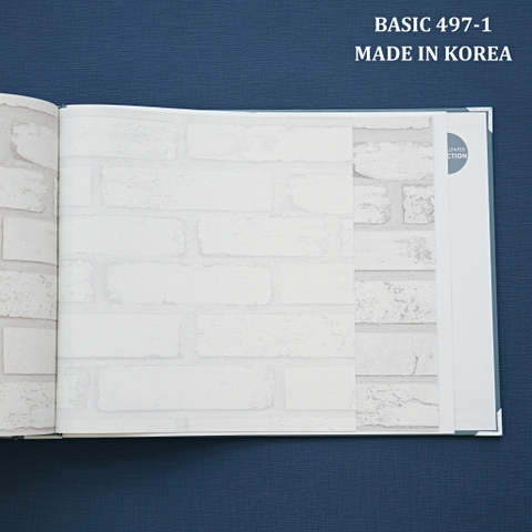 Giấy dán tường giả gạch Hàn Quốc Basic+ 497-1