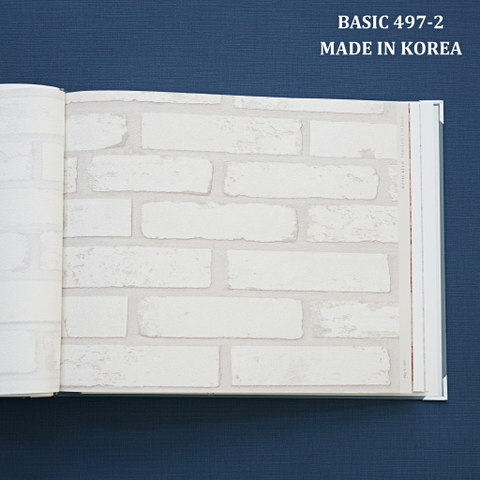 Giấy dán tường giả gạch Hàn Quốc Basic+ 497-2