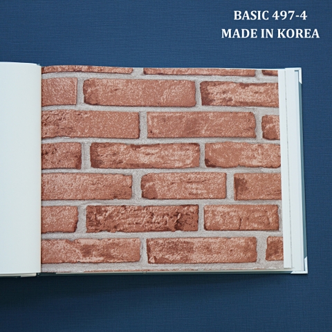 Giấy dán tường giả gạch Hàn Quốc Basic+ 497-4