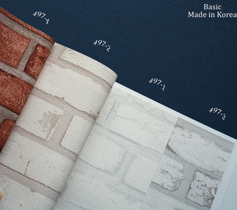 Giấy dán tường giả gạch Hàn Quốc Basic+ 497-3