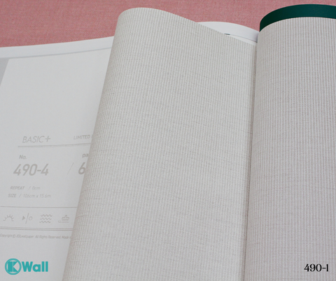 Giấy dán tường một màu Hàn Quốc Basic+ 490-1