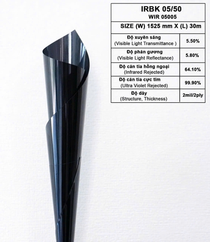 Phim cách nhiệt cửa kính Hàn Quốc IRBK05-50
