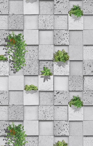 Giấy dán tường giả gạch Hàn Quốc Fiore 81241