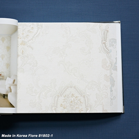 Giấy dán tường tân cổ diển Hàn Quốc Fiore 81802