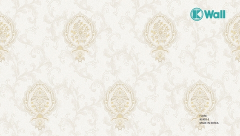 Giấy dán tường tân cổ diển Hàn Quốc Fiore 81802