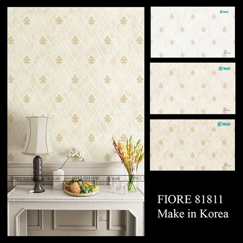 Giấy dán tường hoa văn Hàn Quốc Fiore 81811