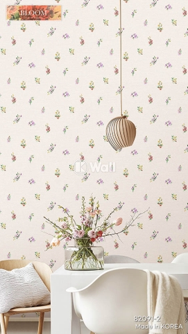 Giấy dán tường hoa Hàn Quốc Bloom 82091
