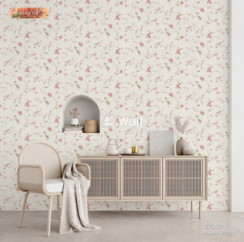 Giấy dán tường hoa thiên nhiên Hàn Quốc Bloom 82092