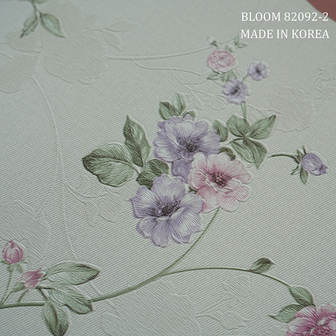 Giấy dán tường hoa thiên nhiên Hàn Quốc Bloom 82092