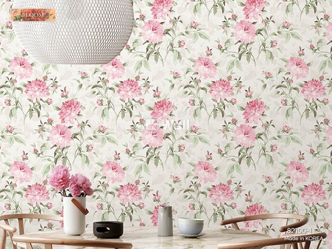 Giấy dán tường hoa Hàn Quốc Bloom 82100