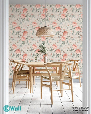 Giấy dán tường hoa Hàn Quốc Bloom 82100