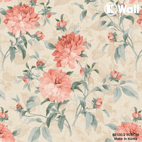 Giấy dán tường hoa Hàn Quốc Bloom 82100