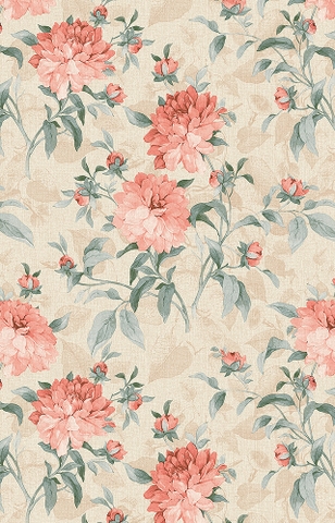 Giấy dán tường hoa Hàn Quốc Bloom 82100