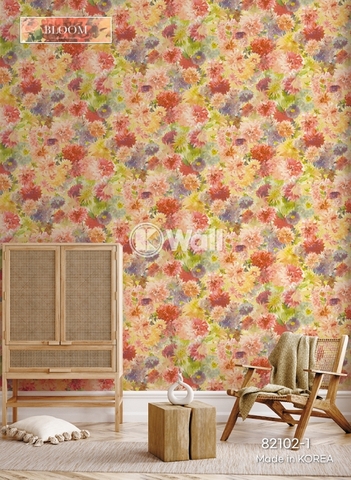 Giấy dán tường hoa Hàn Quốc Bloom - 82102