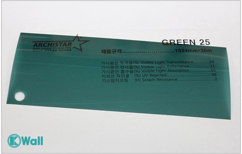 Phim cách nhiệt cửa kính Hàn Quốc Green 25
