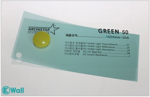 Phim cách nhiệt cửa kính Hàn Quốc Green 50