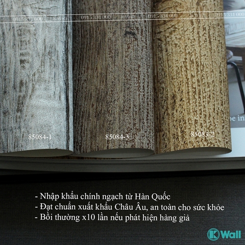 Giấy dán tường vân gỗ Hàn Quốc Fiore 85084