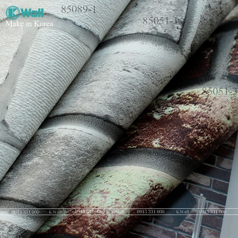 Giấy dán tường giả gạch Hàn Quốc Fiore 85051