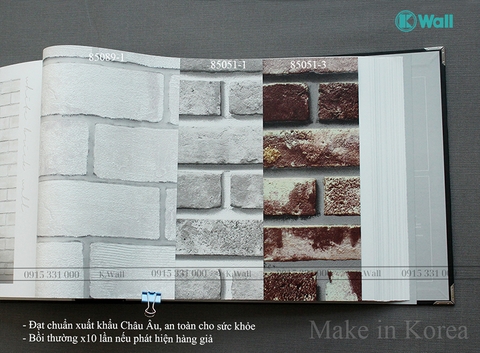 Giấy dán tường giả gạch Hàn Quốc Fiore 85051